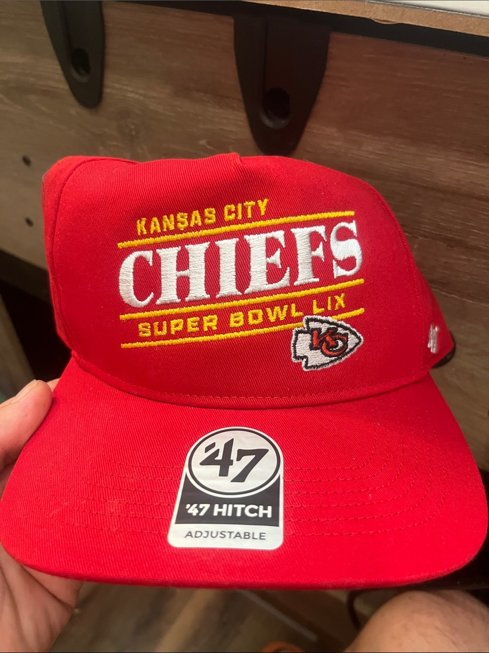 '47 Kansas City Chiefs Red Adjustable Super Bowl LIX Hat